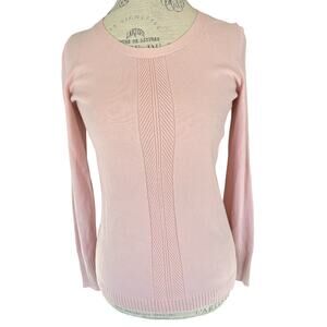 Talbots Blush Pink Knit Sweater | Women’s XS | Long Sleeve Crewneck